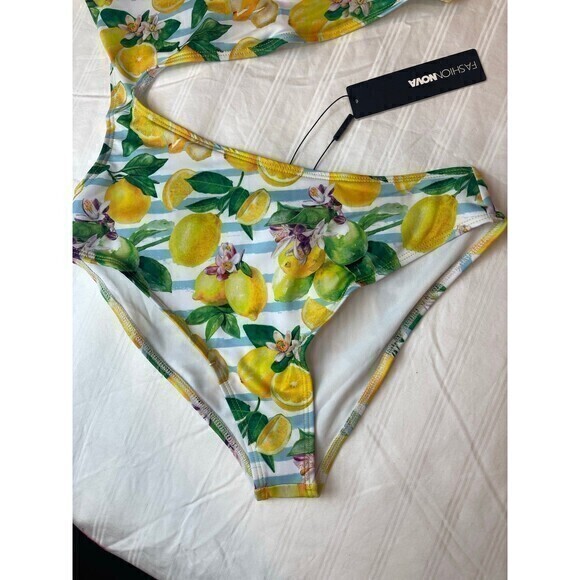 Sorrento Italy Inspired Lemon 1 Piece Swimsuit Size S/M RefN07 - Picture 6 of 12